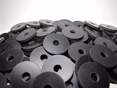 (100) Rubber Washers | Nylon Reinforced Neoprene Washers | 1 1/4 X 5/16 X 1/8 Inch