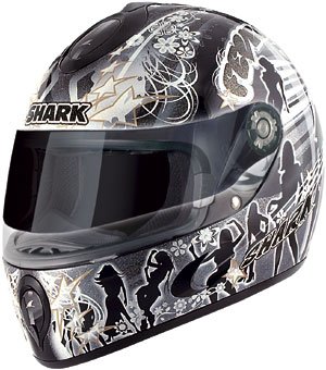SHARK S800-S Fever, schw./silber, Gr. M