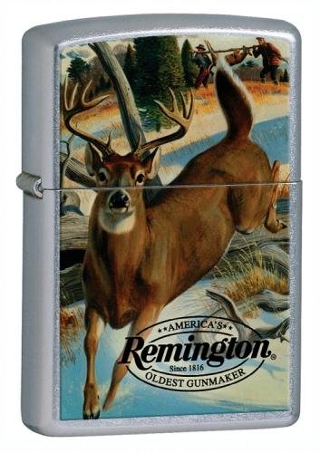 Remington Deer Street Chrome Zippo