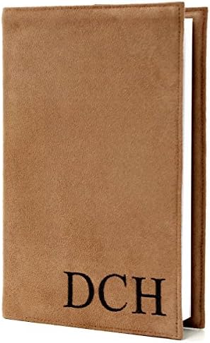 Monogrammed Journal with Reusable Microsuede Cover, 5 inches x 8 inches, Lined, 7 Colors Available