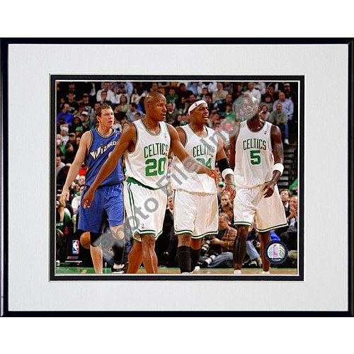 Photo File Boston Celtics Paul Pierce, Kevin Garnett & Ray Allen Framed And Matted Group Photo