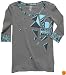 Zumba Fitness Women's Shatter 3/4 Sleeve Top (Steel, XX-Large)