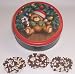 Scott's Cakes 1 lb. Milk Chocolate Covered Pretzel with Chocolate Chips & White Chocolate Chips in a Teddy Bear Tin