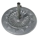 Cast Iron Patio Umbrella Base with Wheels for Freestanding Use