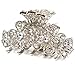 New Fashion Whites Austrian Crystal Silver Tone metal Flowers Hair clips pins claws 1