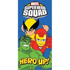 Marvel Super Hero Squad Strandtuch Badetuch 140x70 The incredilble Hulk Wolverine Ironman