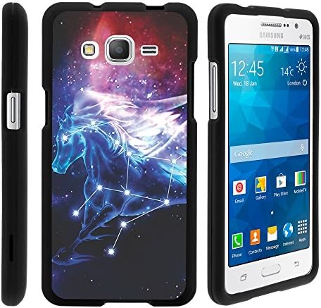 Grand Prime Phone Case, Slim Hard Shell Snap On Case with Custom Images for Samsung Galaxy Grand Prime SM-G530H, SM-G530F (Cricket) from MINITURTLE | Includes Clear Screen Protector and Stylus Pen - Pegasus Constellation Stars
