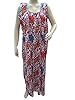 Womens Kaftan Cotton Purple Paisley Printed Maxi Night Gown Caftan