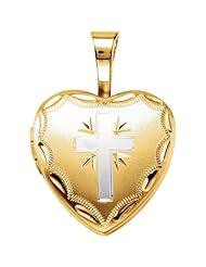 Sterling Silver Heart Cross Locket
