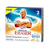Mr. Clean Magic Eraser Foaming Cleaner Cleaning Pads, Febreze Fresh Scent Citrus and Light, 2-Count Boxes (Pack of 6)
