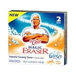 Mr. Clean Magic Eraser Foaming Cleaner Cleaning Pads, Febreze Fresh Scent Citrus & Light, 2-Count Boxes (Pack of 6)