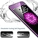 iPhone 6 Screen Protector, iPhone 6S Screen Protector, Electroplating Mirror Effect Film, Ballistic Tempered Glass Protector, F-color™ Maximum Screen Protection from Bump Drop Scrape 9H Purple