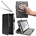 i-Blason Slim Folio Book Shell Stand case Cover for HP Slate 7 Inch Android Tablet with Elastic Hand Strap, Stylus Loop & Bonus Stylus (3 Year Warranty)- Black