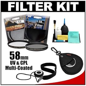 Vivitar Series 1 58mm Multi-Coated UV and Circular Polarizer Glass Filter with + Filter Case +... by 
