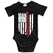 OASCUVER Fishing American Flag Baby Short Sleeves Clothes for 0-24m Baby