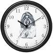 Shih Tzu Dog (MS) Wall Clock by WatchBuddy Timepieces (Black Frame)