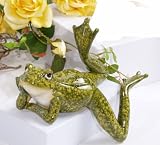 Eigenschaften   / GARTENSKULPTUR LIEGENDER FROSCH QUAXI 20 CM KANTENHOCKER GRÜN