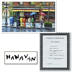 "News Boxes" by Frank Hanavan Signed Giclee Art COA