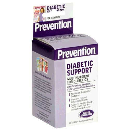 HealthPersonalCare: Prevention Diabetic Support Supplement Tablets, 60 Count Bottles Pack of 2