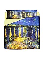 Tele d'autore by MANIFATTURE COTONIERE Juego De Funda Nórdica Notte Stellata Sul Rodano (Azul)