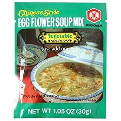 Kikomn Egg Flower Soup Mix, Vegetable, 1.05-Oz Pouches (Pack of 6)