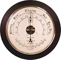 Nautical Boat Cherry Wood & Brass Barometer & Thermometer