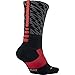 Nike KD Mens Hyper Elite Crew Basketball Socks Black/Bright Crimson