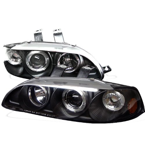 Spyder Auto Honda Civic Black Halogen Projector Headlight