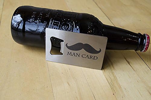 Man Card -Mustache. Bottle Opener. Credit Card Size