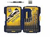 Irwin 3018024 18 Piece 1/16-Inch to 1/2-Inch Drill Bit Assortment with 4 Bit Tip Assortment and Bit Tip Holder