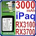 Eurus 3000 mAh Li-Ion Battery for HP iPaq rx3100, rx3115, rx3400, rx3410, rx3415, rx3700, rx3715, rx 3715 PDA