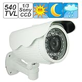 SecurityIng - Quality 540 TV Lines 1/3 Sony CCD Sensor Bullet Weatherproof  ....