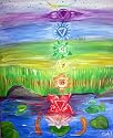 Chakras Rising, oil painting,