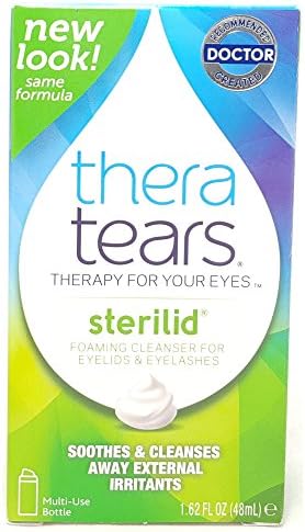 Theatears Sterilid Eyelid and Elyelash cleanser, 1.62 FL OZ Per Bottle (5 Bottles)