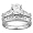 2 Piece CZ Wedding Ring set - 9