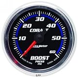 Auto Meter | 6170 5 Cobalt Series - Boost Gauge - Electric - Full Sweep - 0-60 PSI