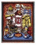 Fireman Pride Throw - 70 x 54 Blanket/Throw