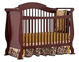 Stork Craft Valentia Fixed Side Convertible Crib, Cherry