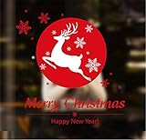 （エウィリ）EVERY クリスマス壁飾り 壁紙飾り 雰囲気満点　ウォールステッカー　ベッドルーム リビングルーム 部屋装飾　ウォールステッカー　　ウォールペーパー　XMAS　おしゃれ　　ガラス窓ステッ