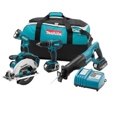 Makita LXT406 18-Volt LXT Lithium-Ion Cordless 4-Piece Combo Kit