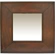 Square Dark Wooden Mirror - 25"