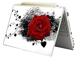 Bundle Monster Laptop Notebook Skin Sticker Cover Art Decal - 12 14 15 - Fit HP Dell Asus Compaq - Red Rose
