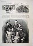 1886 Greek Royal Family Old Byzantine Church Print