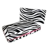 51H3b8EgcrL. SL160  Womens Zebra Print Framed Flat Clutch Wallet w/ Matching Checkbook Cover in Choice of Trim Colors
