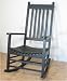 International Concepts R-51866 Solid Wood Porch Rocker - Black