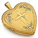 14K Yellow Gold Heart Shaped Photo Locket Fancy Charm Pendant