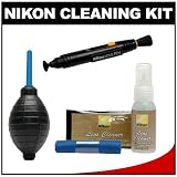Nikon Cleaning Combo Kit: Nikon 3-Piece Lens Cleaning Kit + Nikon Lens Pen Cleaning System + Hurricane Air Blower for D3x, D3s, D4, D7000, D5100, D5000, D3100, D3000, D300s, 1 V1, J1 Digital SLR Cameras, Lenses, Binoculars & Scopes