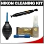 Nikon Cleaning Combo Kit: Nikon 3-Piece Lens Cleaning Kit + Nikon Lens Pen Cleaning System + Hurricane Air Blower for D3x, D3s, D4, D7000, D5100, D5000, D3100, D3000, D300s, 1 V1, J1 Digital SLR Cameras, Lenses, Binoculars & Scopes