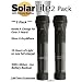 HYBRID SOLAR POWERED FLASHLIGHT WITH EMERGENCY BATTERY BACKUP BLACK (*2-pack*)