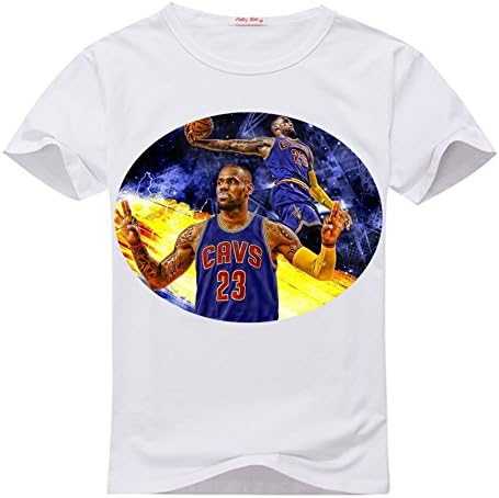 KOBB Fashion Kids LeBron James classic Cotton T-Shirt 3T /3Y-4Y White